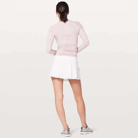 LULULEMON White Midrise PACE RIVAL Regular 13" Skirt/Skort Sz 8 - Picture 3 of 13